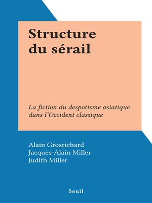 cover image of Structure du sérail